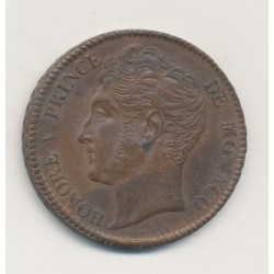 Monaco - 5 centimes 1837 MC - grosse tête - Honoré V - TTB+