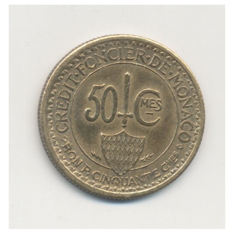 Monaco - 50 Centimes 1924 Poissy - Louis II - TTB+