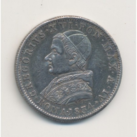 Vatican - 20 Baiocco 1834 - Gregoire XVI - argent - SUP