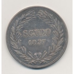 Vatican - 1 Scudo 1837 R - Gregoire XVI - argent - TTB+ 2