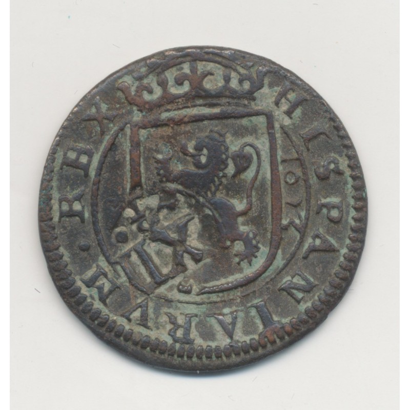 Espagne - 12 maravédis sur 8 maravédis - Philippe IV - 1613 - TTB+