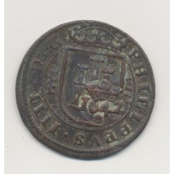 Espagne - 12 maravédis sur 8 maravédis - Philippe IV - 1613 - TTB+ 2