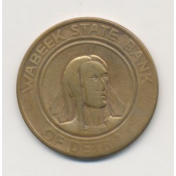 Etats-Unis - Jeton vintage - Wabeek state bank - 1939 - laiton - TB 