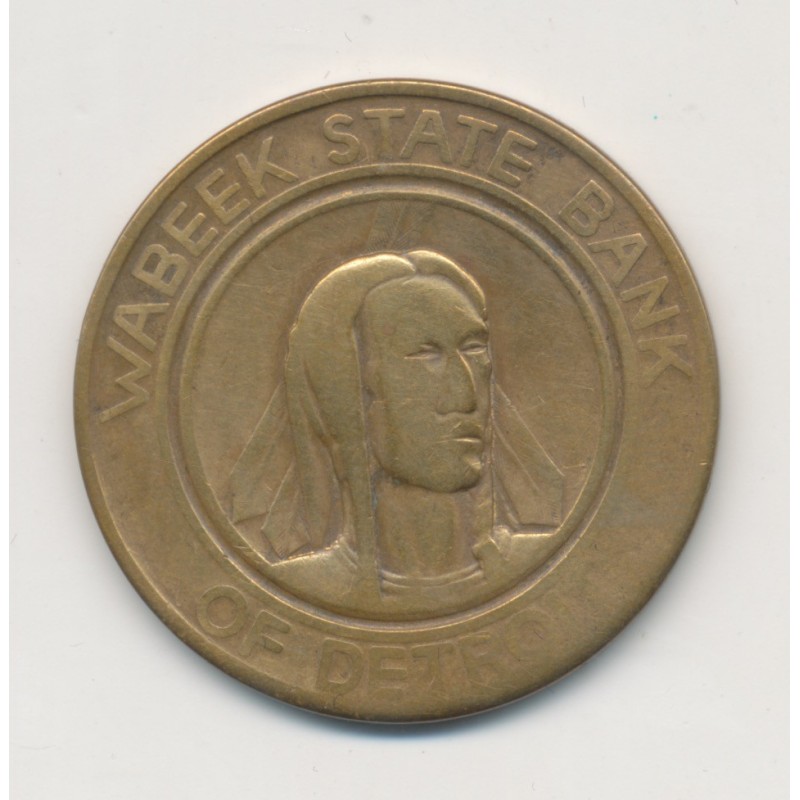 Etats-Unis - Jeton vintage - Wabeek state bank - 1939 - laiton - TB 