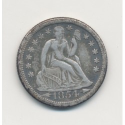 Etats-Unis - 1 Dime 1854 O - Nouvelle Orléans - TB/TB+