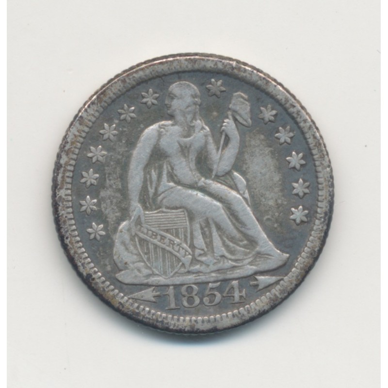 Etats-Unis - 1 Dime 1854 O - Nouvelle Orléans - TB/TB+