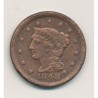 Etats-Unis - 1 Cent 1848 - cuivre - TTB+
