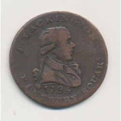 Angleterre - 1/2 Penny Token - 1795 Londres - J.Lackington - TB