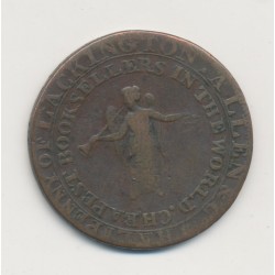 Angleterre - 1/2 Penny Token - 1795 Londres - J.Lackington - TB 2