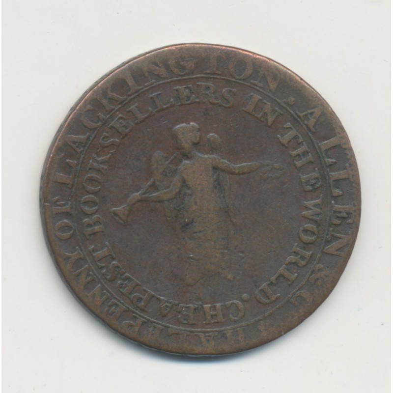 Angleterre - 1/2 Penny Token - 1795 Londres - J.Lackington - TB