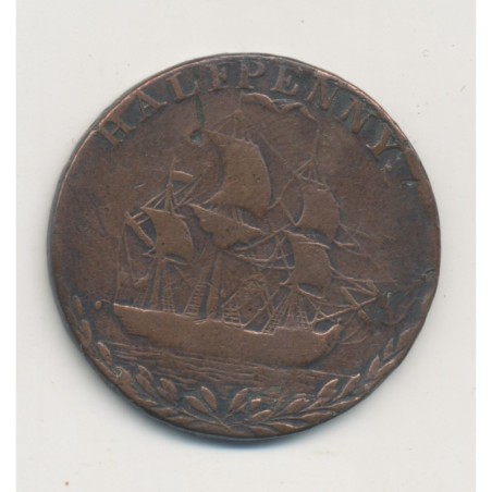 Angleterre - 1/2 Penny Token - Prosperity to old england - ND - cuivre - TB
