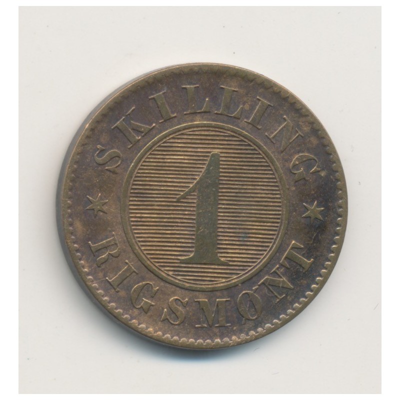 Danemark - 1 Skilling rigsmont - 1860 Altona - bronze - TTB