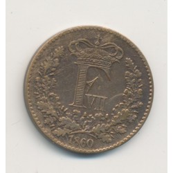 Danemark - 1 Skilling rigsmont - 1860 Altona - bronze - TTB 2