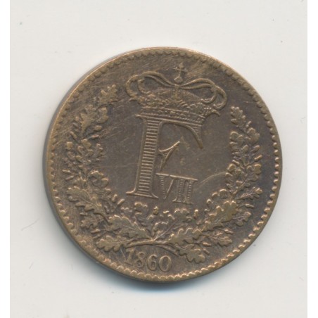 Danemark - 1 Skilling rigsmont - 1860 Altona - bronze - TTB