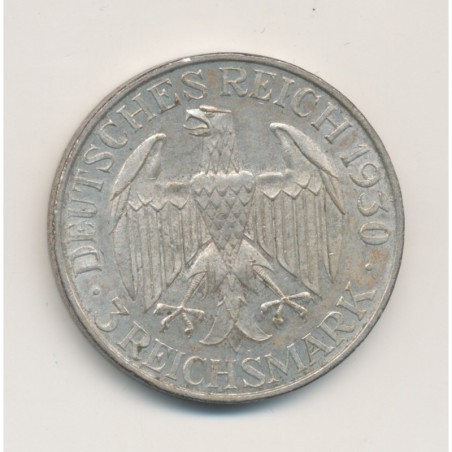 Allemagne - 3 Reichsmark 1930 G Karlsruhe - Graf Zeppelin - argent - SUP