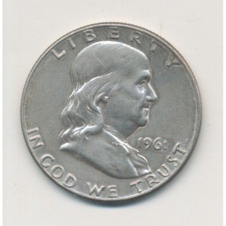 Etats-Unis - 1/2 Dollar 1961 - Franklin - TTB