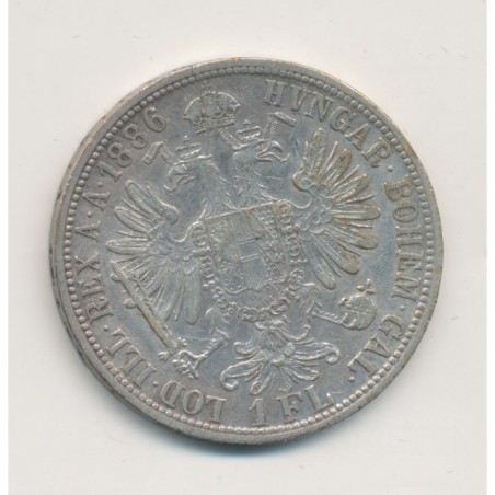 Autriche - 1 Florin 1886 Vienne - François Joseph I - argent - TTB