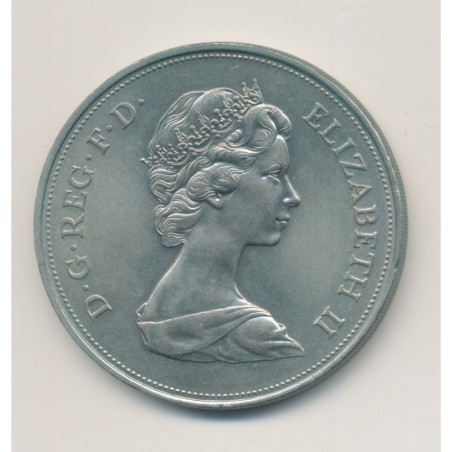 Angleterre - 1 Crown 1972 - 25e anniversaire mariage - Elisabeth II - nickel - SUP