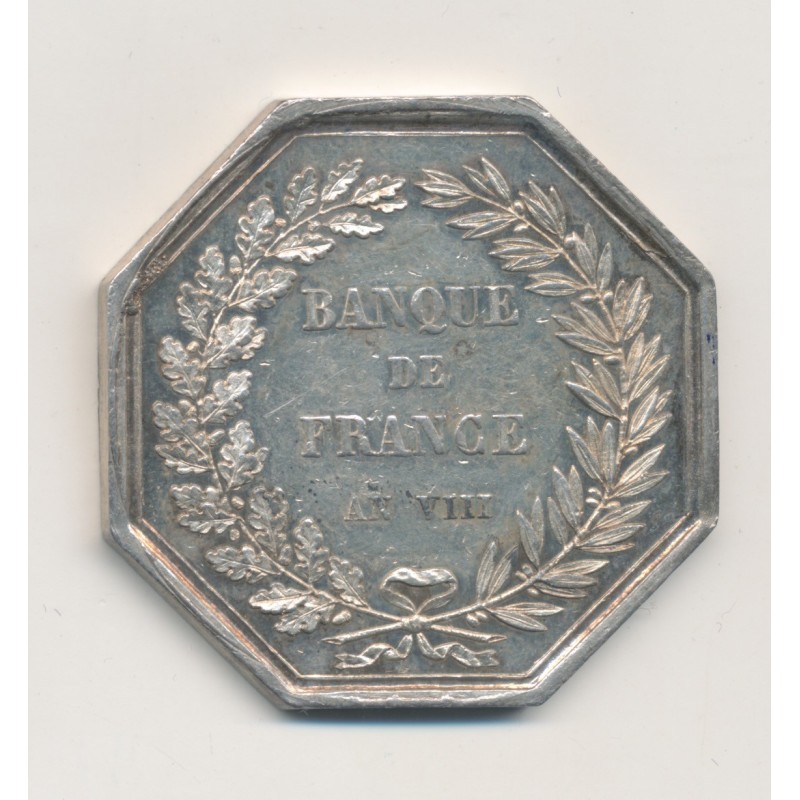Jeton - banque de France - AN VIII - argent 25g - TTB+