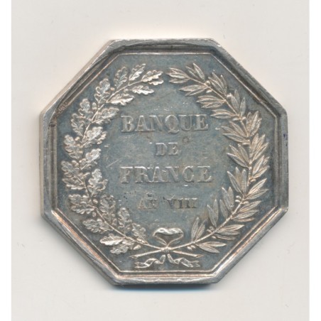 Jeton - banque de France - AN VIII - argent 25g - TTB+