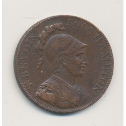 Angleterre - 1/2 Penny Lancaster Token - 1792 - cuivre - TB