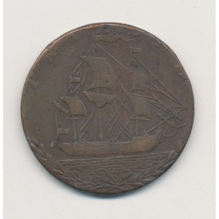 Angleterre - 1/2 Penny Portsea Token - Hampshire 1794 - cuivre - TB