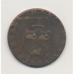Angleterre - 1/2 Penny Portsea Token - Hampshire 1794 - cuivre - TB 2