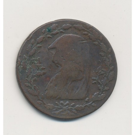 Angleterre - 1/2 Penny Token - North wales 1793 - cuivre - TB