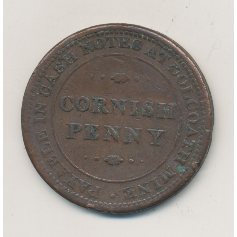 Angleterre - Cornish Penny - dolcoat mine - cuivre - TTB