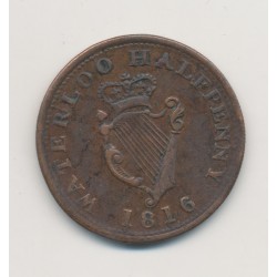 Angleterre - 1/2 Penny Wellington 1816 - cuivre - TTB 2