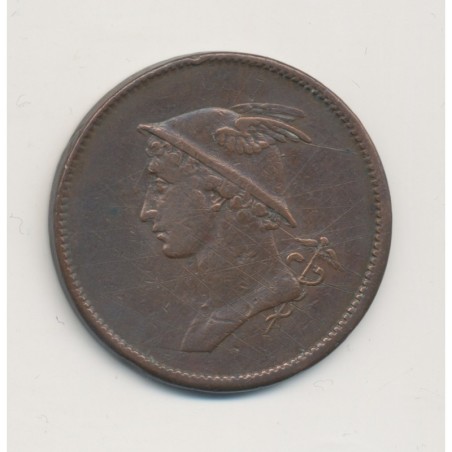 Angleterre - Token mercure et brittania - cuivre - TB