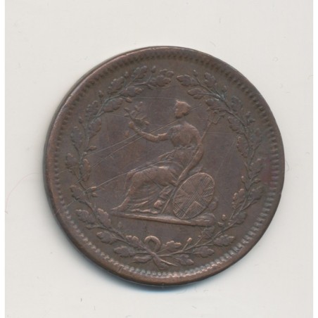 Angleterre - Token mercure et brittania - cuivre - TB