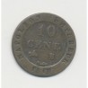 10 Centimes à l'N couronné - 1810 B Rouen - billon - TB+