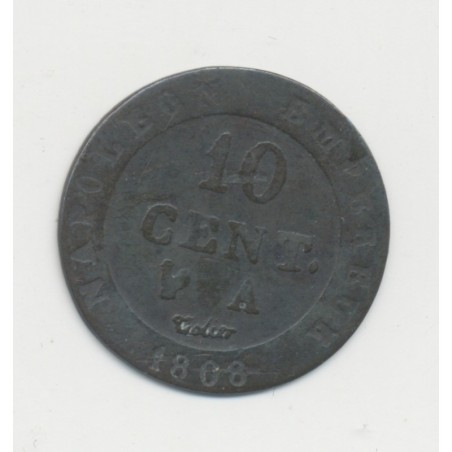 10 Centimes à l'N couronné - 1808 A Paris - TTB