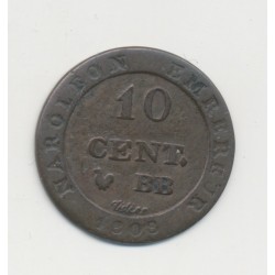 10 Centimes à l'N couronné - 1808 BB Strasbourg - TB+