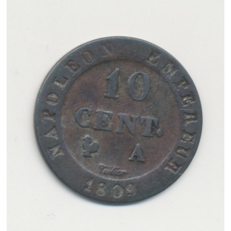 10 Centimes à l'N couronné - 1809 A Paris - TB+