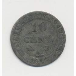 10 Centimes à l'N couronné - 1810 B Rouen - billon - B/TB