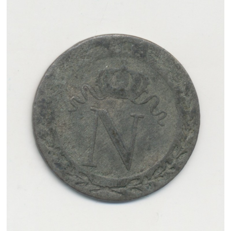 10 Centimes à l'N couronné - 1810 B Rouen - billon - B/TB