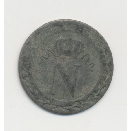 10 Centimes à l'N couronné - 1810 B Rouen - billon - B/TB
