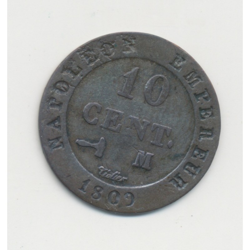 10 Centimes à l'N couronné - 1809 M Toulouse - TB/TB+