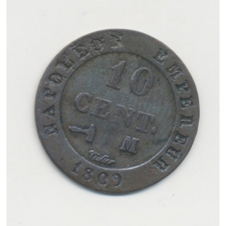 10 Centimes à l'N couronné - 1809 M Toulouse - TB/TB+