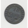 10 Centimes à l'N couronné - 1809 M Toulouse - TB/TB+
