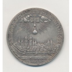 Jeton - Louis XIV - Sacre à Reims 1654 - argent refrappe 19e - SUP 2