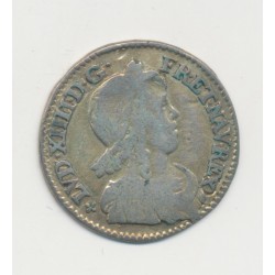 Louis XIV - 1/12 écu mèche longue - 1648 F Angers - TB