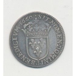 Louis XIV - 1/12 écu mèche longue - 1660 I Limoges - TTB 2