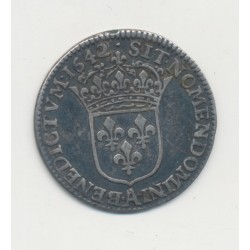Louis XIII - 1/12 écu - 1642 A Paris - 1er poinçon - argent - TTB+ 2