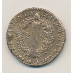 Louis XVI - 2 Sols François - 1792 W Lille - TTB+ 2