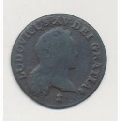 Louis XV - 1/2 Sol au buste enfantin - 1720 S Reims - cuivre - B/TB