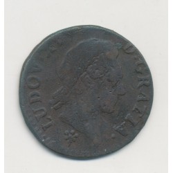 Louis XV - 1/2 Sol à la vieille tête - 1770 S Reims - cuivre - B/TB