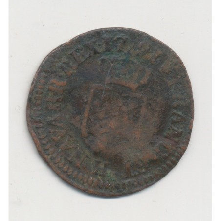 Louis XVI - 1/2 Sol - 1781 H la rochelle - cuivre - TB